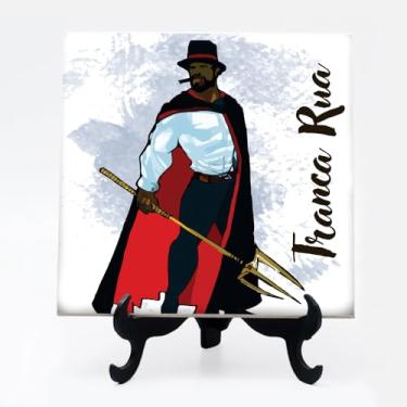 Imagem de Quadro azulejo Umbanda Orixá Tranca Rua 25