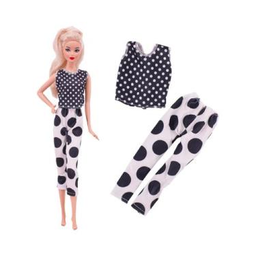 Imagem de Conjunto De Roupas De Boneca Barbie De 11,8 Polegadas, Camiseta, Jaque