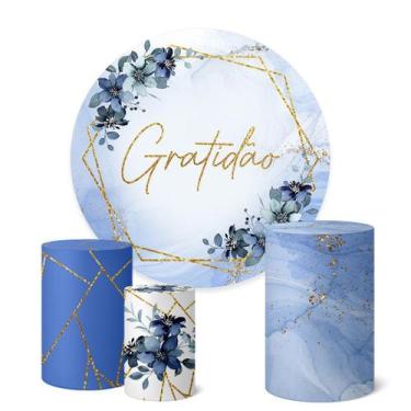 Imagem de Trio Capas Cilindro + Painel Redondo 1,50m Gratidão - Fadrix, K1GRA000