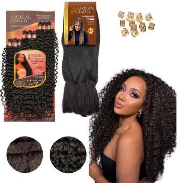 Imagem de Gypsy Braid Jumbo African 400Gr + Cacho De Bio Proteina 80Cm - African