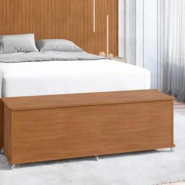 Imagem de Recamier Banco Baú Ripado Sapateira Casal Luca - 3 Cores - CASA D