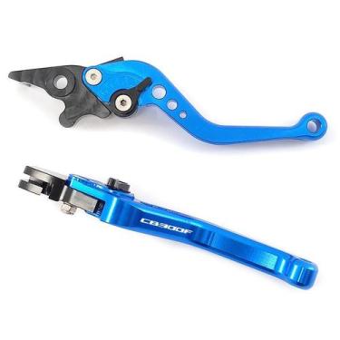 Imagem de Manete Esportivo Cb300f Twister Gravado a Laser - NoBrand, Azul