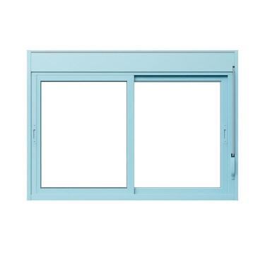 Imagem de Janela Persiana 2 Folhas Vidro Segurança 6cm 200cm x 120cm Fábrica do Alumínio Branco