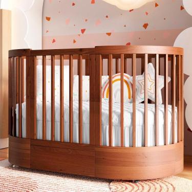 Imagem de Berço Redondo Divicar 3 Em 1 Evolutivo Coleção Wave Mel