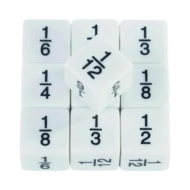 Imagem de Conjunto de Dados para Ensino de Matemática Infantil - 10 Dados D6 com