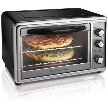 Imagem de Forno Elétrico de Bancada com Controle de Temperatura e Temporizador, 110v, HAMILTON BEACH 31107D, Preto