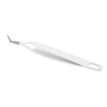 Imagem de OKJHFD Lash Tweezer Curved Tip Stainless Steel Tight Clamping Multipurpose Eyelashes Applicator Tool for Makeup Lash Tweezers Set Stainless Steel Eyelash.