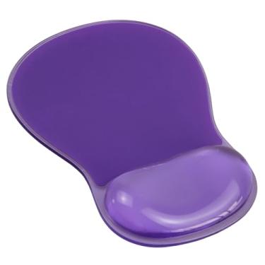Imagem de Ceizext Mouse pad ergonômico de gel refrescante para túnel do carpo com suporte de descanso de pulso e base antiderrapante acessórios de mesa fofos (gel, roxo, tamanho único)