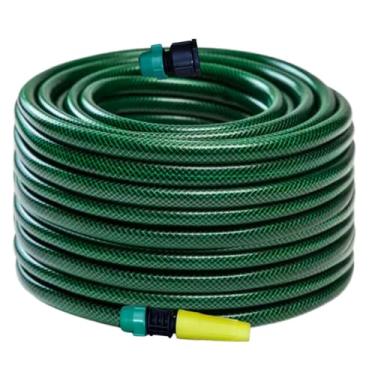 Imagem de Mangueira de Jardim Quintal Trançada Anti-Torção Flexível Resistente 10 metros Com Esguicho
