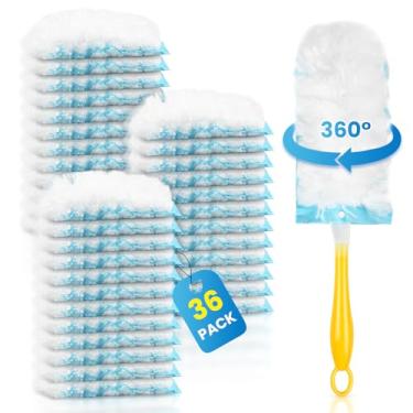 Imagem de Pacote com 36 refis de espanador para Swiffer Duster, kit de refis de espanador resistente de 360°, forte tecnologia de adsorção eletrostática, adequado para móveis, cortinas, escritórios e outras