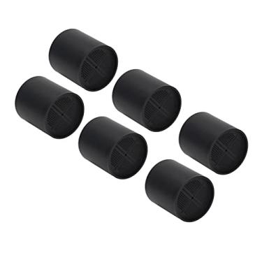 Imagem de Yctze 6pcs 4in Black Plastic Furniture Risers para Sofás, Camas e Poltronas - Extensores de Pernas de Móveis para Aumentar o Espaço de Armazenamento e a Altura Ergonômica