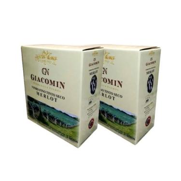 Imagem de Vinho Merlot Giacomin - Kit 2 Bags de 3L - Vinícola Giacomin