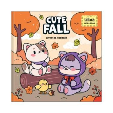 Imagem de Livro de Colorir Cute Fall Tilibra Cute & Relax 39 Desenhos Pintura Es
