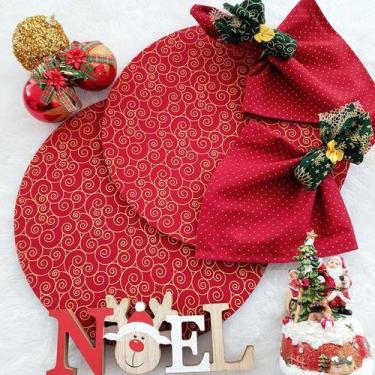 Imagem de Kit Mesa 04 Capas Sousplat 04 Bases 04 Guardanapos 04 Anéis - Criarte 