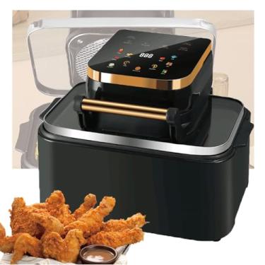 Imagem de Fritadeira Sem óLeo Air Fryer,janela visível,ampla faixa de temperatura de 70 a 200 °C,tempo preciso de 1 a 60 minutos,ciclo de cozimento de 360 °,sem necessidade de virar