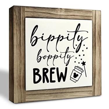 Imagem de Placa de madeira Bippity Boppity, caixa de placas de madeira decoração de mesa, placa de mesa de centro de madeira rústica, decoração de casa de cozinha, placa de decoração de mesa, presente para