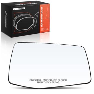Imagem de A-Premium Vidro espelhado aquecido do passageiro direito com placa de suporte compatível com Chevrolet Silverado 1500 LTD 2500 3500 HD e GMC Sierra 1500 Limited 2500 3500 HD - Espelho convexo de vista