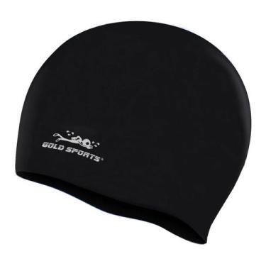 Imagem de Touca De Natação Gold Sports Pro De Silicone - Adulo, Preto, Único, Un