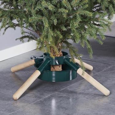 Imagem de Suporte de árvore de Natal Blissun Green para árvores reais de até 8 p