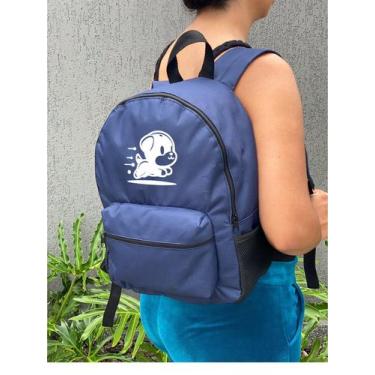 Imagem de Mochila Small CACHORRO CORRENDO Bolsa Escolar Trabalho Viagem Mala Fac