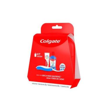 Imagem de Kit Viagem Colgate 1 Creme Dental + 1 Enxaguante Bucal + 1 Escova Cerd
