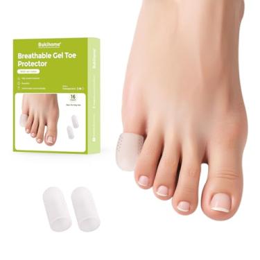 Imagem de Bukihome Protetores De Dedos Com 16 Peças, Capas Silicone Para Prevenir A Dor Calos, Bolhas E Unhas Encravadas, Ótimo Correr, Caminhar Aliviar (16 Unidades) [Atualização]