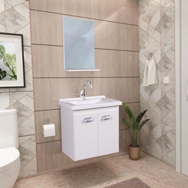 Imagem de Gabinete de Banheiro com Espelheira Kit Brasilia 45cm - Boatto Móveis,