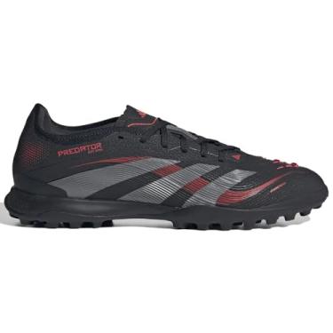 Imagem de adidas Tênis unissex Pro Turf, Preto/cinza/vermelho lúcido, 8 Women/7 Men
