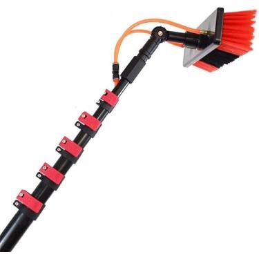 Imagem de Poste De Limpeza De Janelas Alimentado Por água Escova Telescópica Limpador Extensível Telhado De Conservatório Adequado Para Fotovoltaico El Caminhões De Limpeza Janelas Janela Parede De V