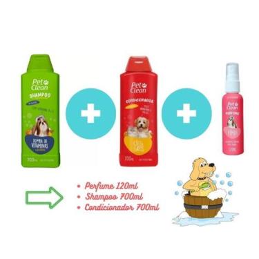Imagem de Kit PetClean Shampoo Bomba Vitamina + Condicionador Perfume - Pet Clea