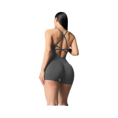 Imagem de Conjunto De Ioga Sexy Feminino De Peça Única, Macacão Fitness Com Alça