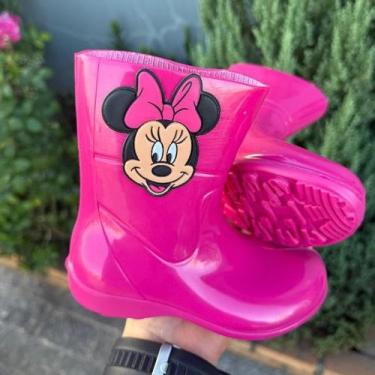 Imagem de Bota Galocha Infantil Menina 19 AO 34 Botinha Bota Juvenil Minei Imper