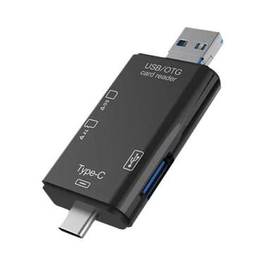 Imagem de Leitor De Cartão Tipo C OTG USB 2.0 6 Em 1 Adaptador De Memória TF Mic