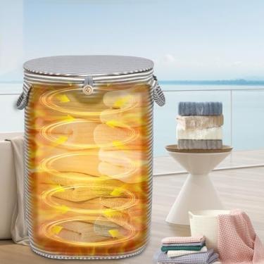 Imagem de Balde de aquecedor de toalhas grande dobrável de 38 L - Portátil para casa, viagem e ao ar livre, 4 configurações de calor, temporizador (desligamento automático de 30/60/90 minutos), aquecimento de
