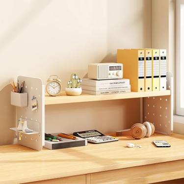 Imagem de Prateleiras Superiores E Prateleiras De Escritório, Gaiola De Dormitório, Prateleiras Para Topo, Prateleira Organizadora De Madeira Ajustável Diy Com Furos De Metal Pai, A-1-layer, 60cm/23.6in