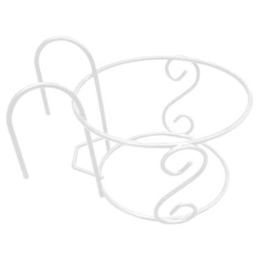 Imagem de FashionCha Prateleira de Ferro, Recipiente, Redondo, Pendurado, Vaso de Flores, Suporte para Jardim, Cerca Ou Casa, L