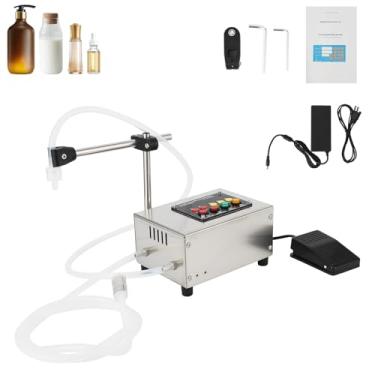 Imagem de Garvee Máquina automática de enchimento de líquidos - Controle digital, bocal único, adequada para leite, água, vinho, bebidas, molho de soja, vinagre, álcool