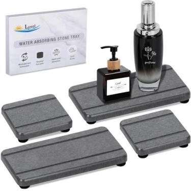 Imagem de Bandejas de secagem de pedras Lyxel para pia de banheiro e cozinha x4