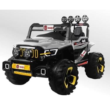 Imagem de Carro Elétrico Jipe Elétrico Infantil 2 lugares 12V 4 Motores Cinza com Sons e Luzes BARZI MOTORS