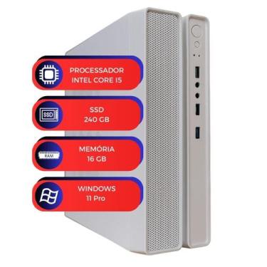Imagem de Computador Multipc Slimdesk Branco I5 16Gb Ssd 240Gb Win11