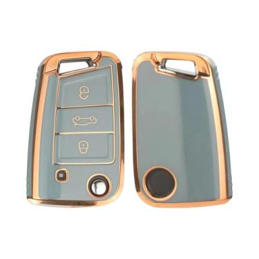 Imagem de Capa De Chave Flip TPU Para VW Volkswagen Golf 7 Tiguan SEAT Ateca Leo