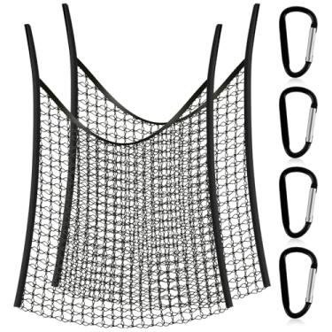 Imagem de QENWKXZ 2 peças de rede de feno de alimentação lenta, sacos de alimentação de feno para cavalos de cabra, 80 cm x 35,4 polegadas, bolsa de alimentação para cavalos fácil de pendurar, sacos de feno