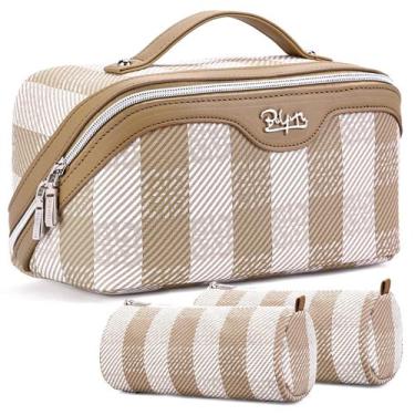 Imagem de Organizador de bolsas de maquiagem de viagem BOYATU, conjunto de 3 peç