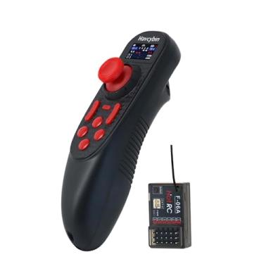 Imagem de havcybin HOTRC DS-650 6CH 2.4G Radio System Transmitter Color Screen Remote Controller F-06A Receiver PWM for RC Boat Model DS600 Upgrade (w/ 1receiver)