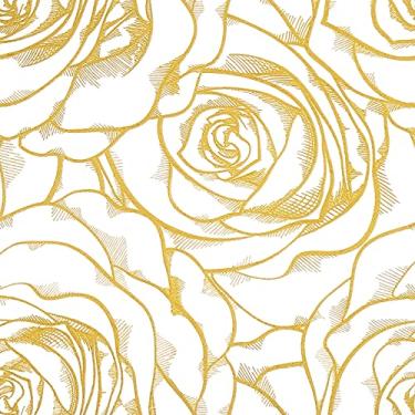 Imagem de Zelten Guardanapos de papel colorido de 20 camadas para decoração de festa de chá de jantar de casamento D (padrão rosa cáqui, 1)