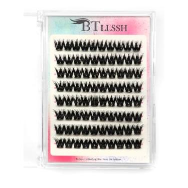 Imagem de Cílios postiços sem cola, 1s kit de uso para iniciantes, faixa transparente ultra macia, cílios naturais falsos, lentes de contato com cílios finos ac09 por BTLLSSH