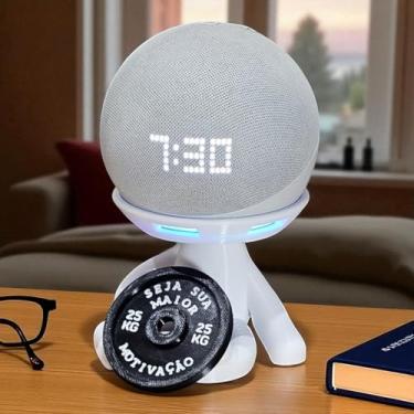 Imagem de Suporte Alexa Echo Dot 3, Dot 4 ou Dot 5. Escultura Robert Academia e outros. Decoração criativa, música, som, stand de mesa Amazon