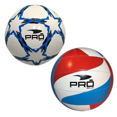Imagem de Kit Bola De Vôlei + Bola De Futebol Pró Balls Cores