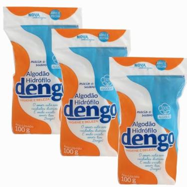 Imagem de KIT 3 ALGODAO EM ROLO ESTETICA SAUDE DENGO HIGIENE CUIDADOS PESSOAIS 100G