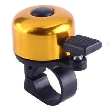 Imagem de Campainha De Bicicleta Vintage Em Aço Cromado – Clássico “trim Trim” Com Muito Estilo E Segurança - Dourado